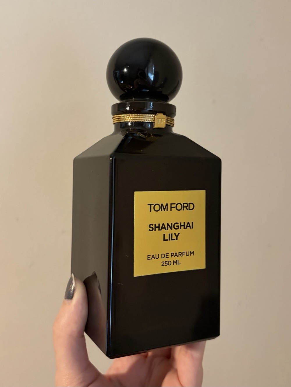 EMPTY Tom Ford Shanghai Lily Black & Gold 250 mL decanter
